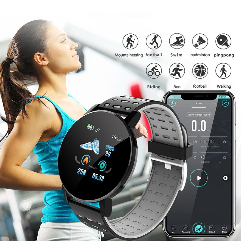 119S Smartwatch Bluetooth  Blood Pressure Smart Band Sports Fitness Tracker Watch For Android/IOS